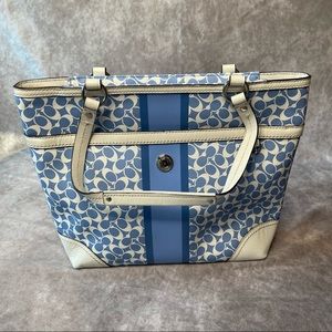 Blue and White Coach Bag - Rare Find